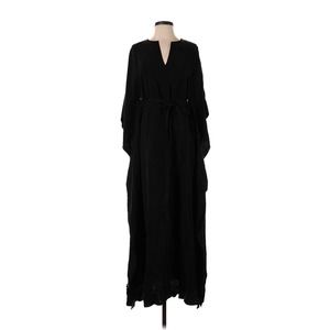 ocean + main - Size: S/M - Classic Belted Cupro Caftan in Black